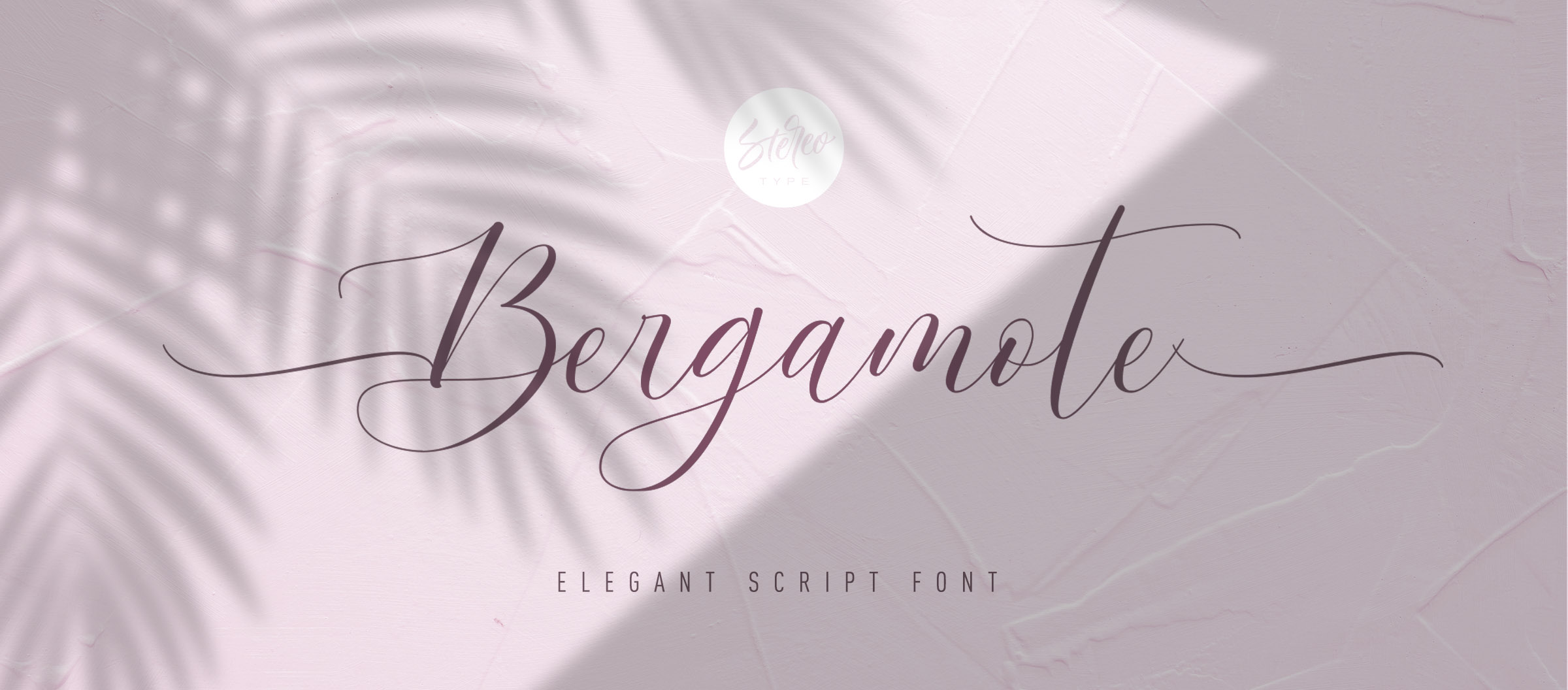Bergamote script font typeface alternates brush handmade logotype brochure poster magazine modern script wedding invitation romantic