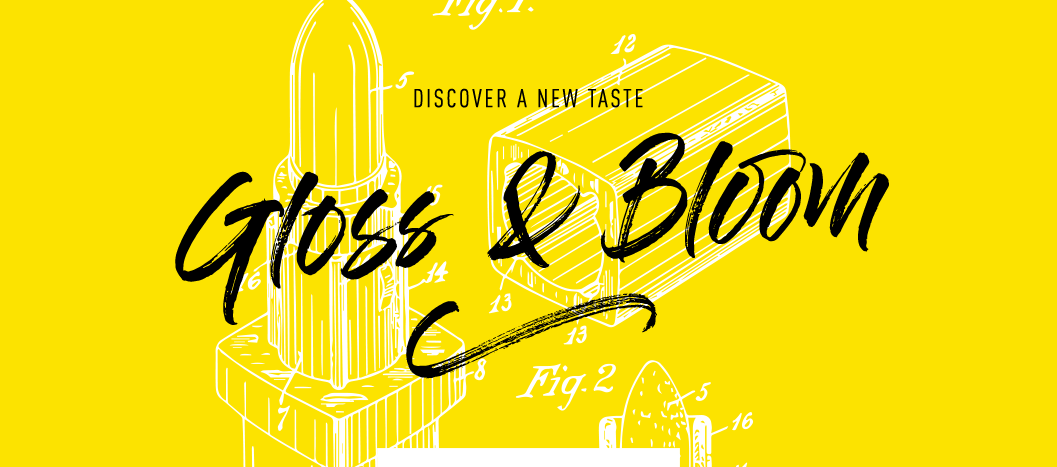 Gloss & Bloom is a rough script font made from the lettering work of Sean Delloro. The full commercial version includes a complete set of alternate letters, underlining and splatters.