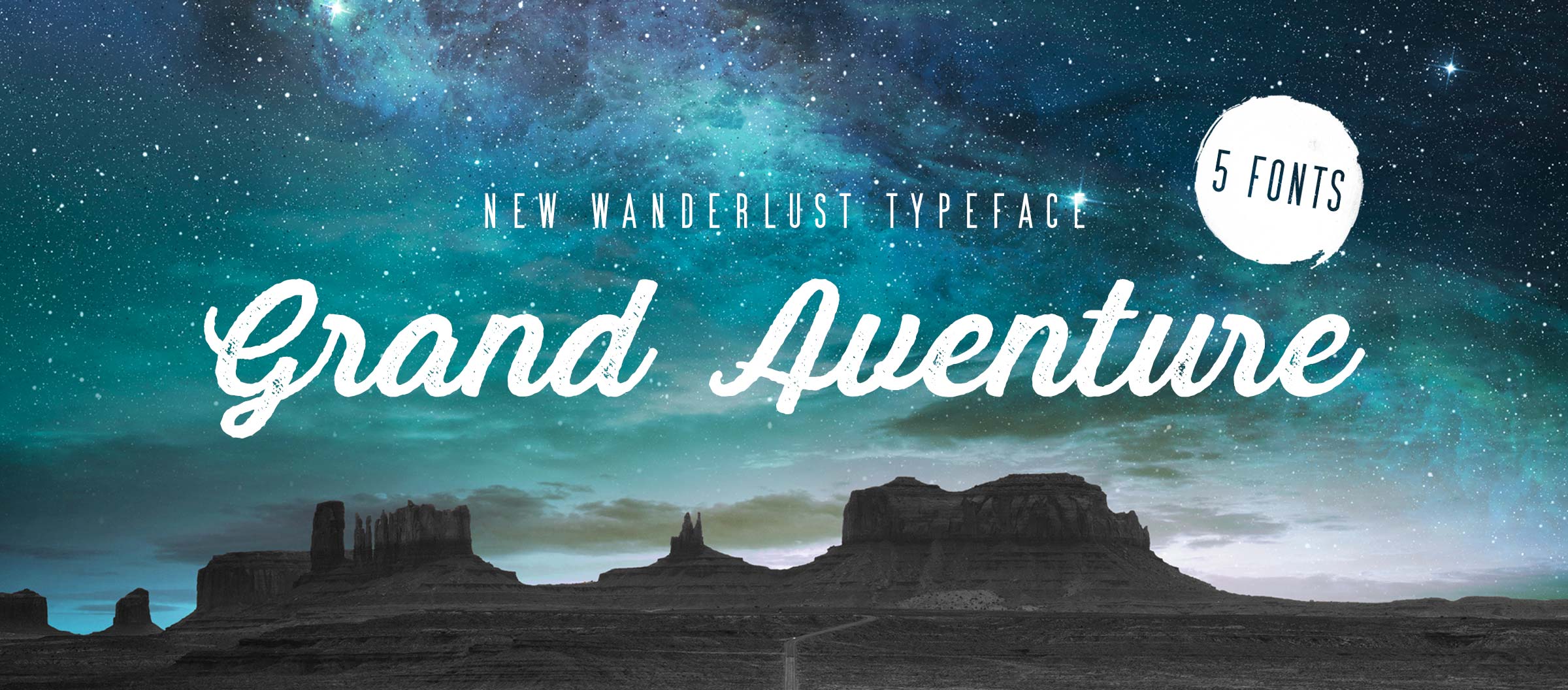 Grand Aventure Script Font Rough Shadow Outline