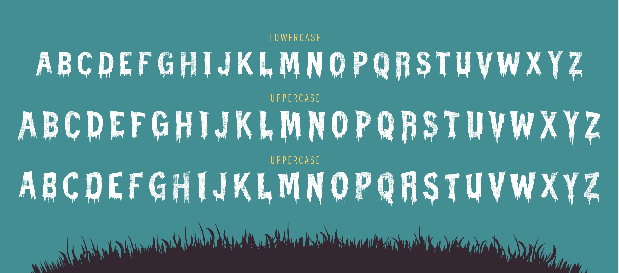 Halloweek Creepy Font Typeface Halloween Zombie Monster Ligatures Alternates