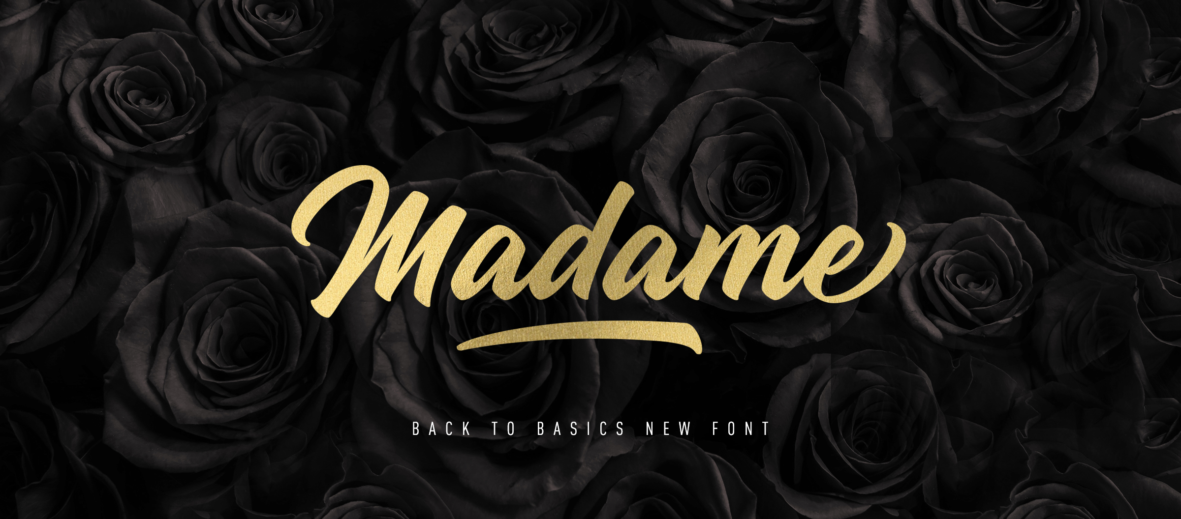 Madame is a back to basics script font.
The full commercial version is provided with a set of alternate glyphes and ligatures.