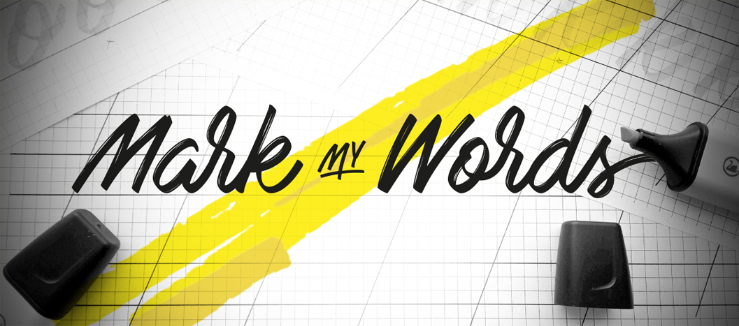 Mark My Words is a script font made from a Stabilo marker.
